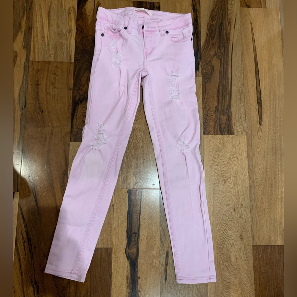 Girls Levi’s Super Skinny Pink Jeans Sz:8